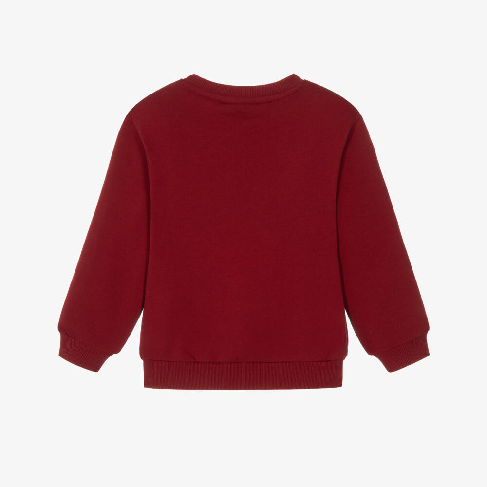 NAME IT-Boys Burgundy Red Christmas Dinosaur Sweatshirt | Childrensalon