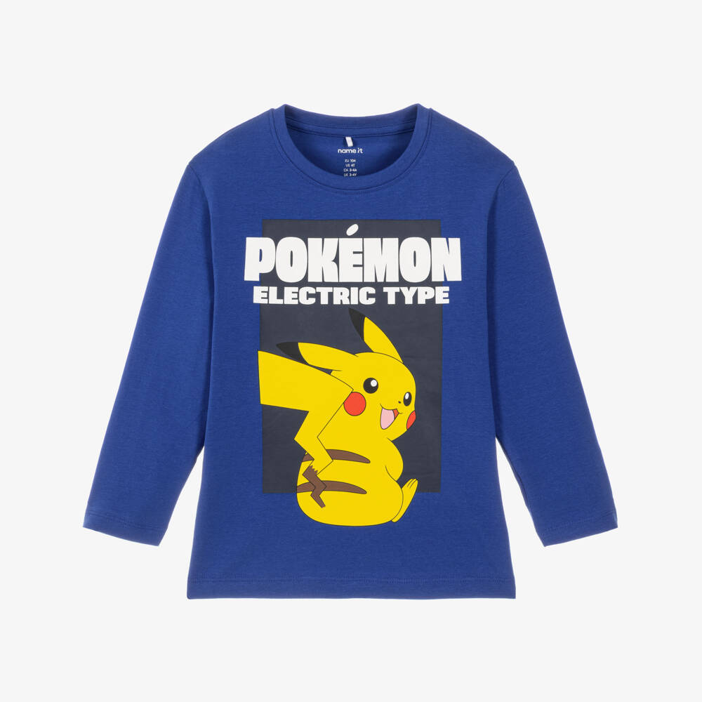 NAME IT-Boys Cobalt Blue Pokemon Cotton Top | Childrensalon