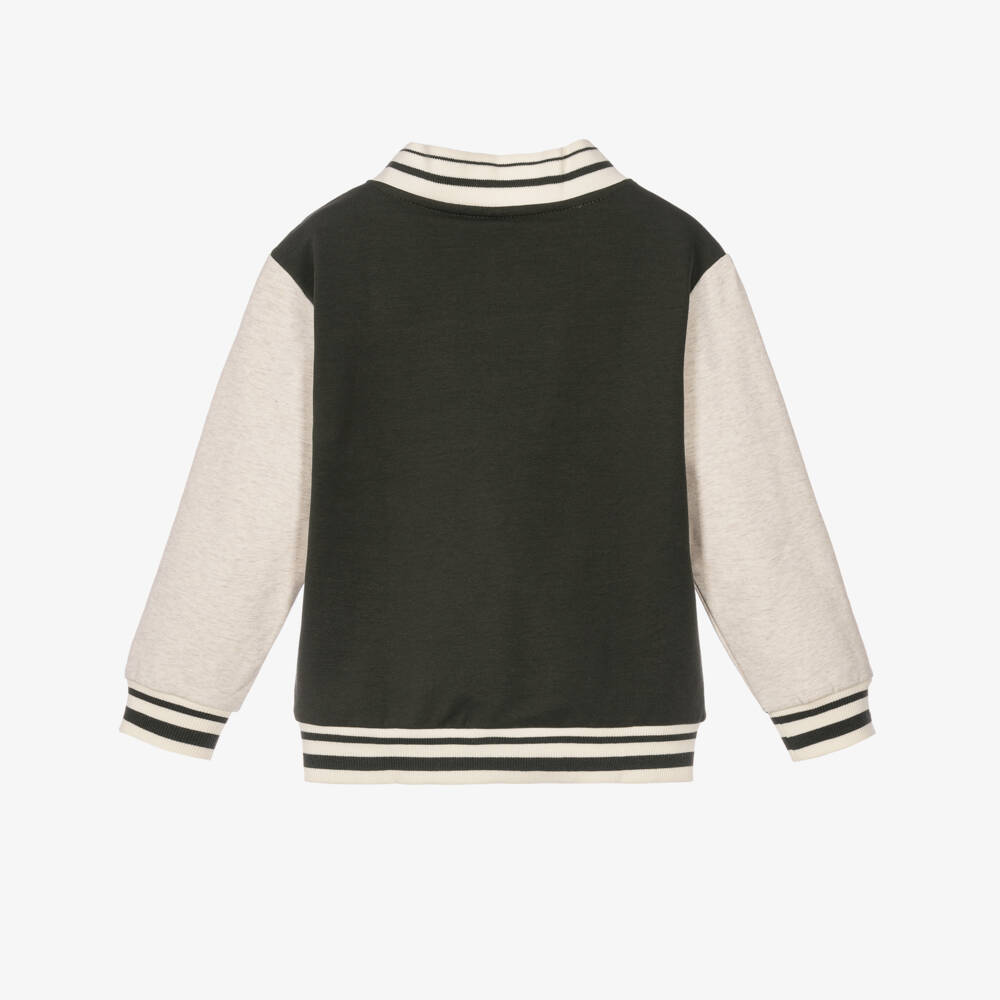 NAME IT-Boys Dark Moss Green Varsity Jacket | Childrensalon