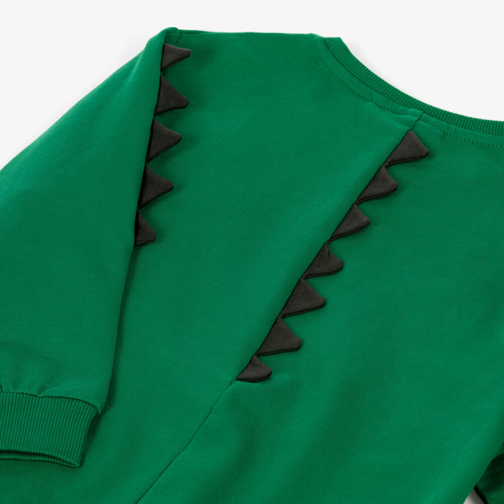 NAME IT-Boys Green Cotton Dragon Sweatshirt | Childrensalon