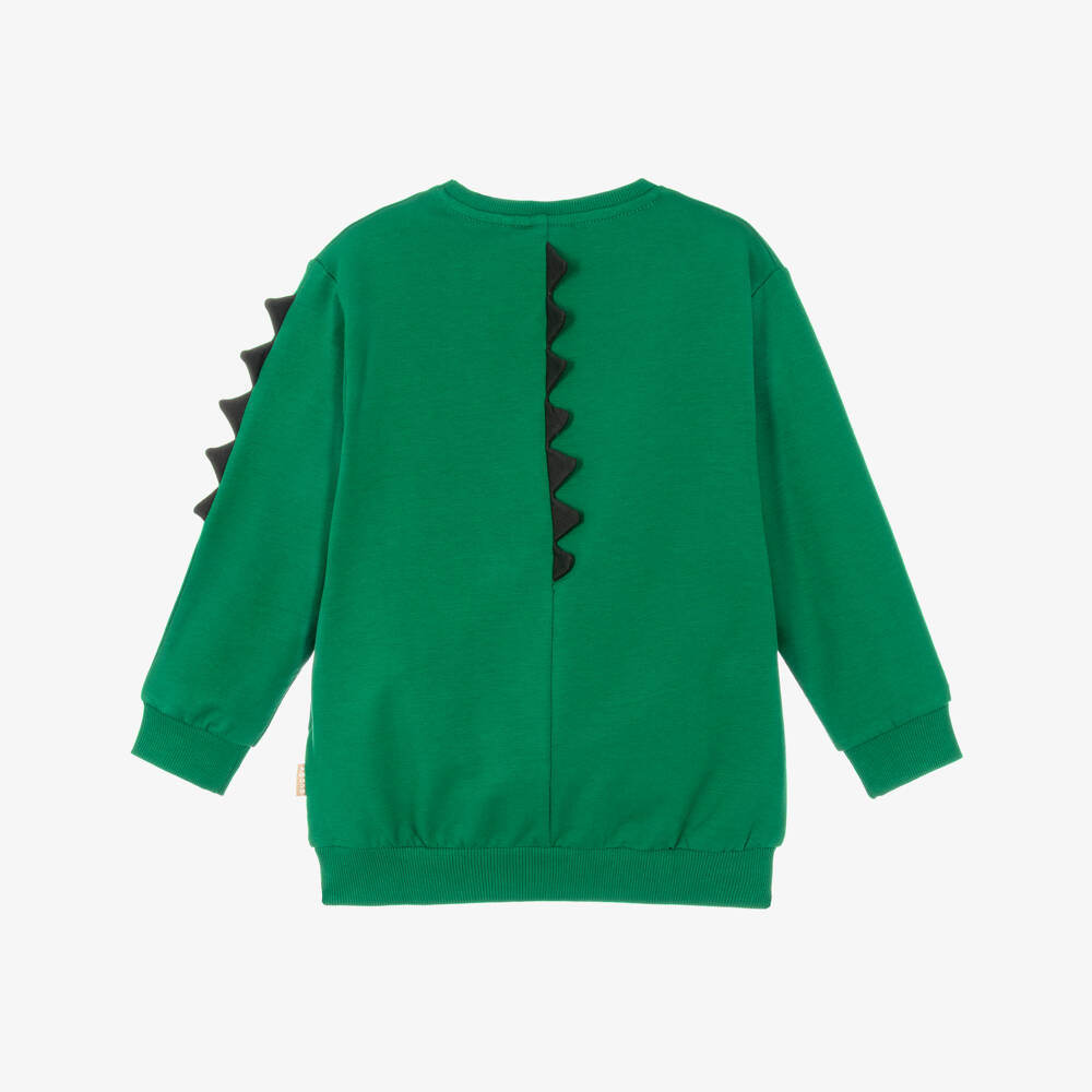 NAME IT-Boys Green Cotton Dragon Sweatshirt | Childrensalon