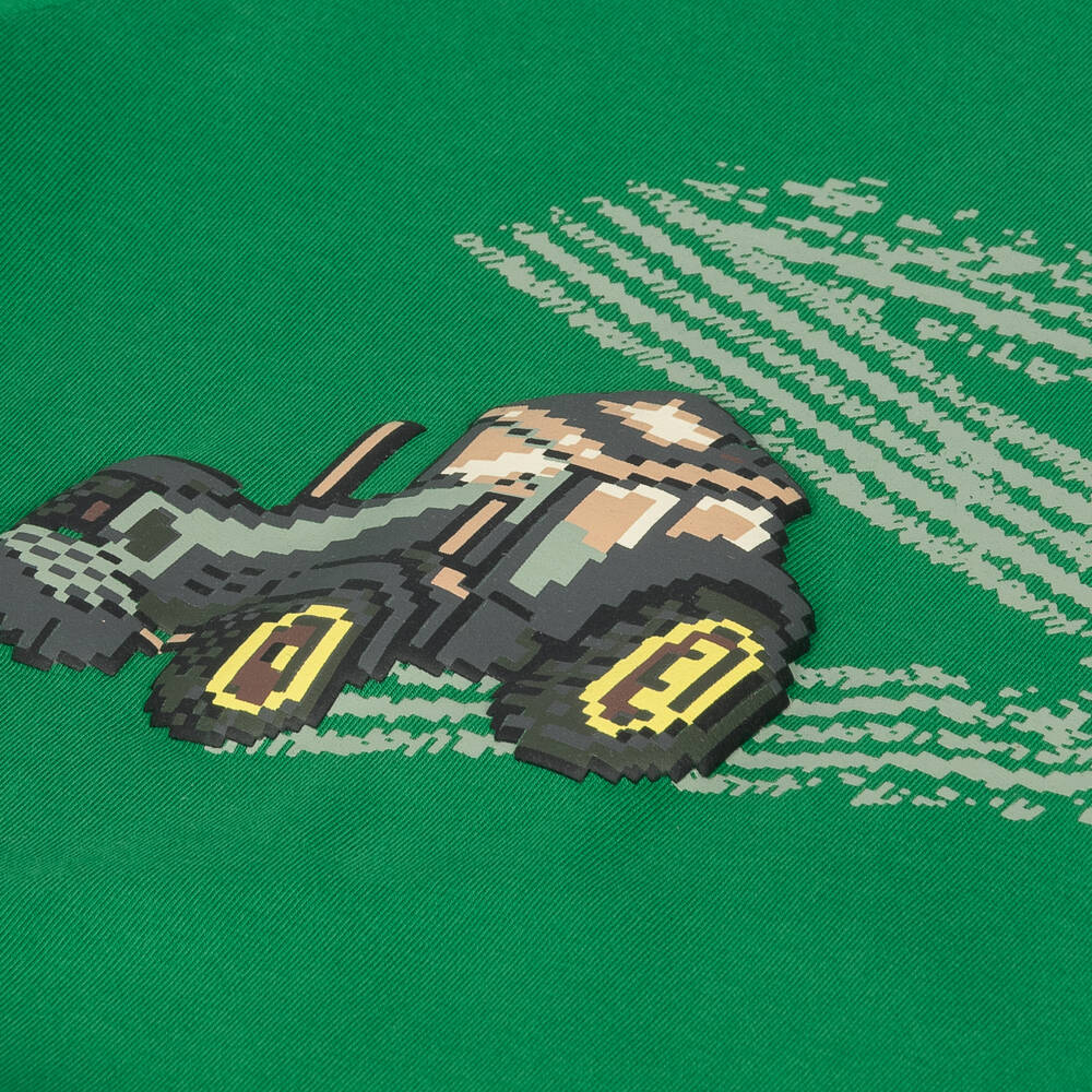 NAME IT-Boys Green Cotton Sweatshirt with Tractor Print | Childrensalon