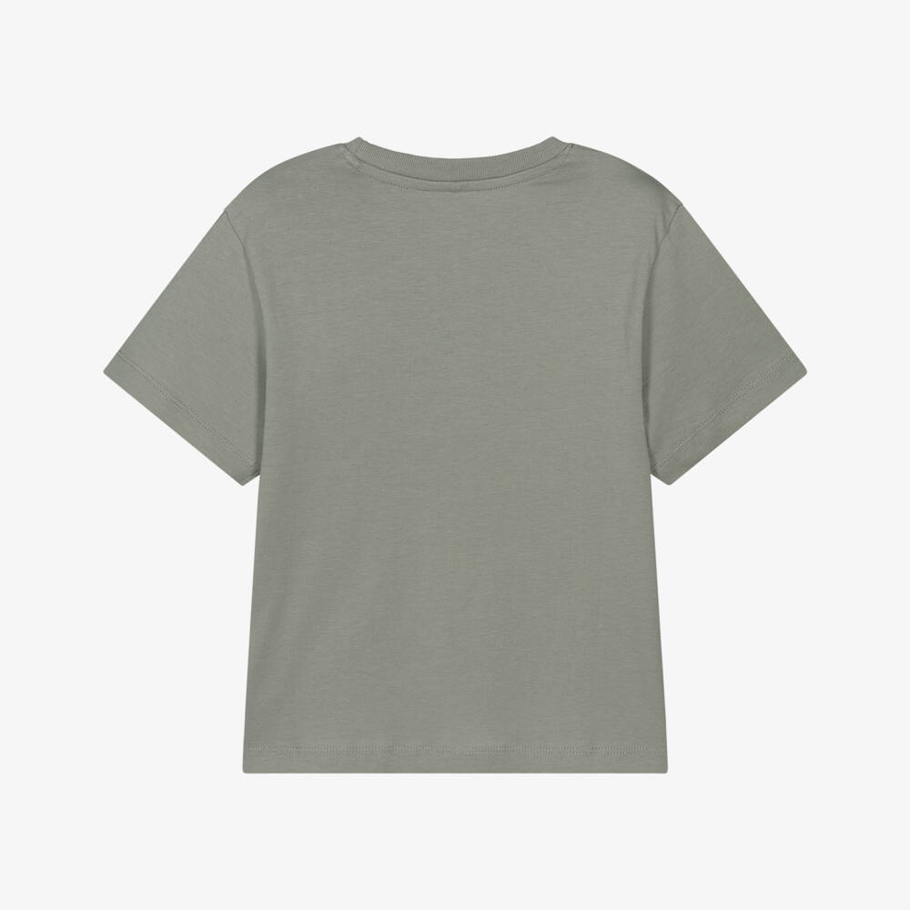 NAME IT-Boys Green Cotton T-Shirt with Studio Edition Print | Childrensalon