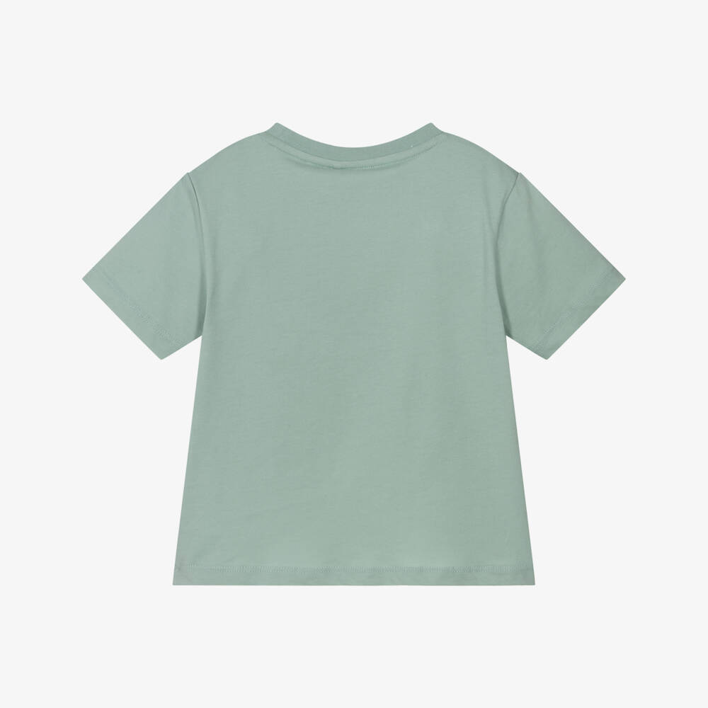 NAME IT-Boys Green Cotton Tractor T-Shirt | Childrensalon