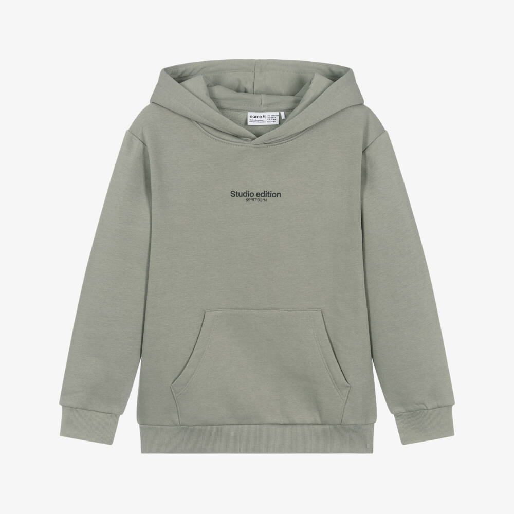 NAME IT-توب بغطاء رأس بطبعة "Studio Edition" لون أخضر للأولاد | Childrensalon