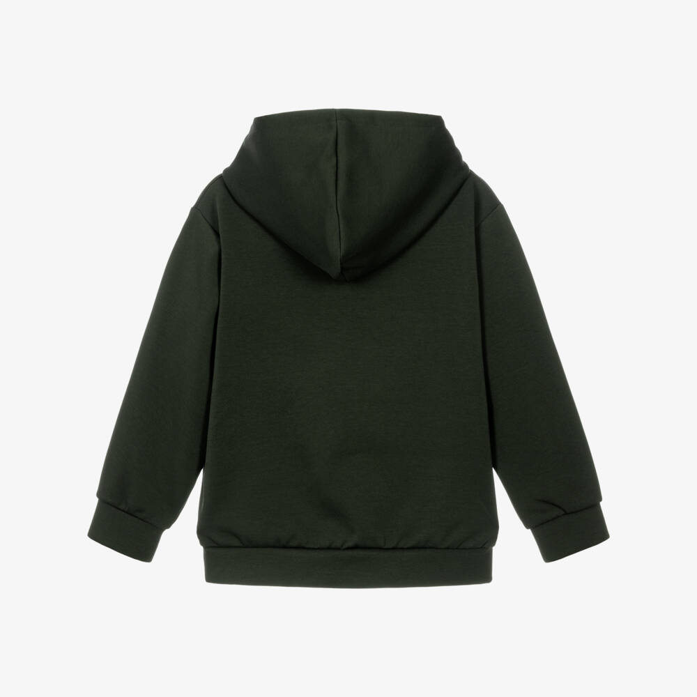 NAME IT-Boys Green Scuba Jersey Hoodie | Childrensalon