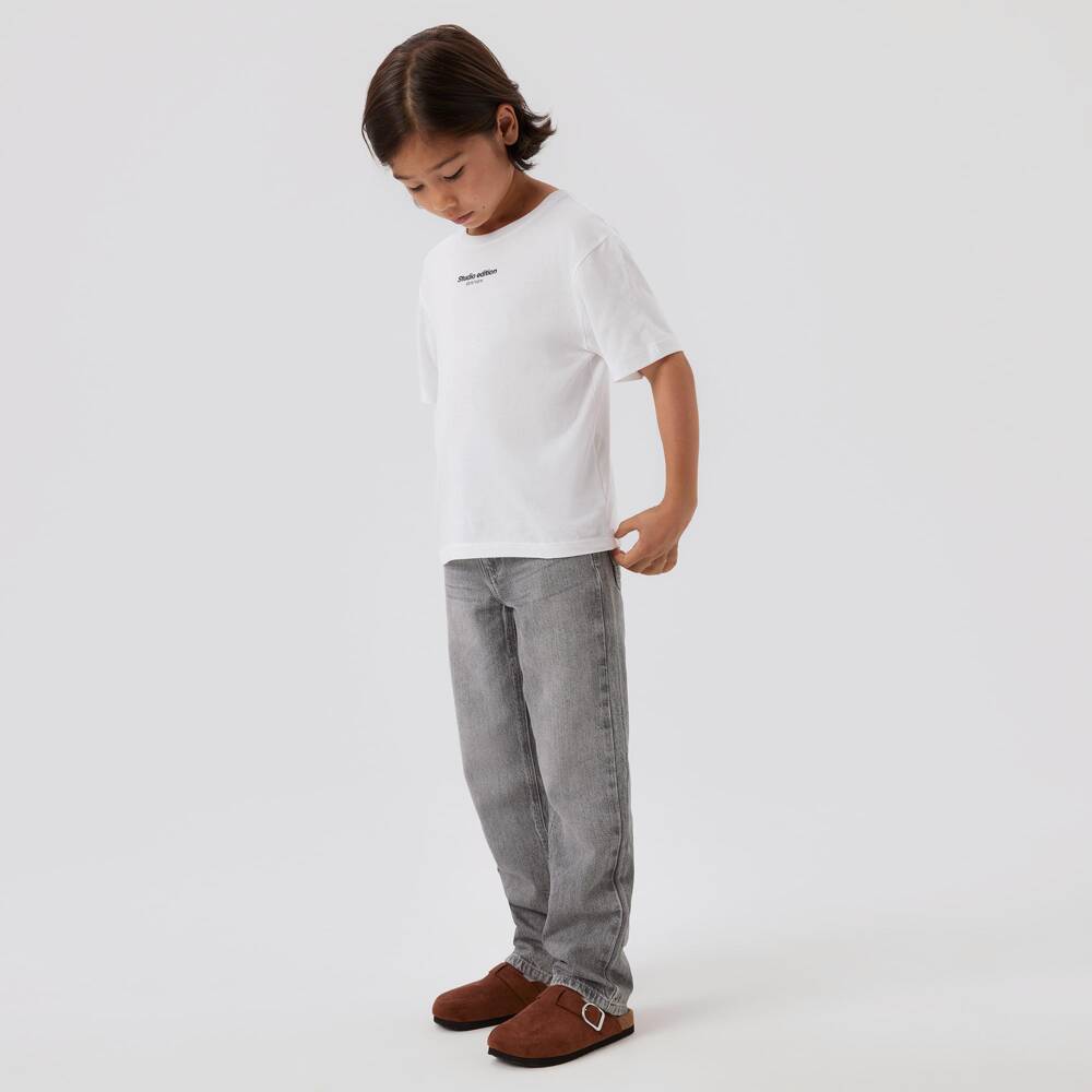 NAME IT-Boys Grey Denim Straight Leg Jeans | Childrensalon