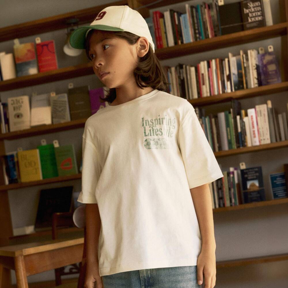 NAME IT-Boys Ivory Organic Cotton Graphic T-Shirt | Childrensalon