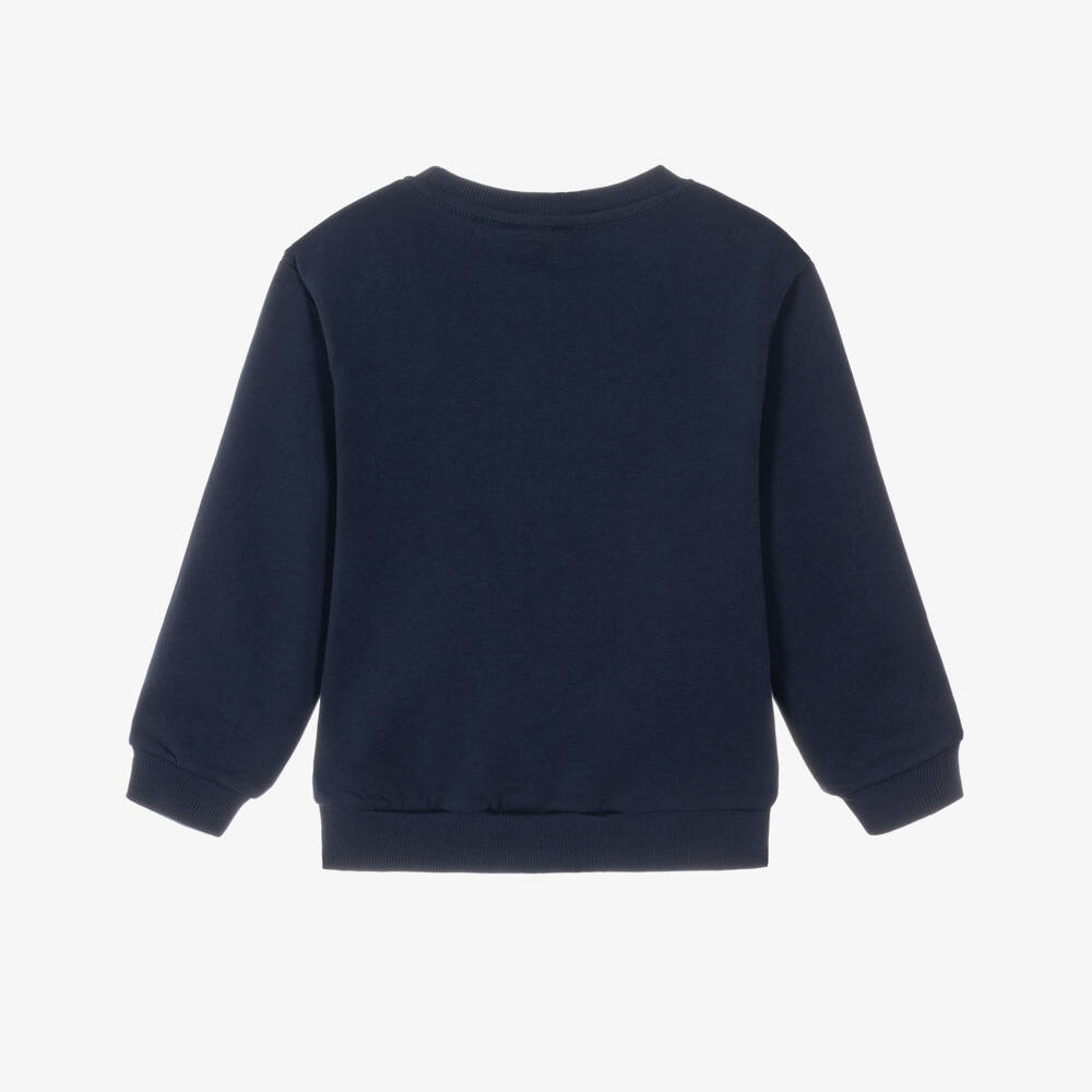 NAME IT-Boys Navy Blue Christmas Car Sweatshirt | Childrensalon