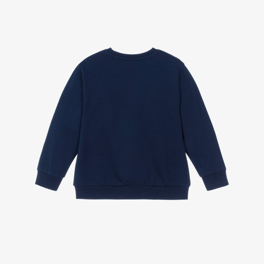 NAME IT-Boys Navy Blue Cotton Dinosaur Sweatshirt | Childrensalon