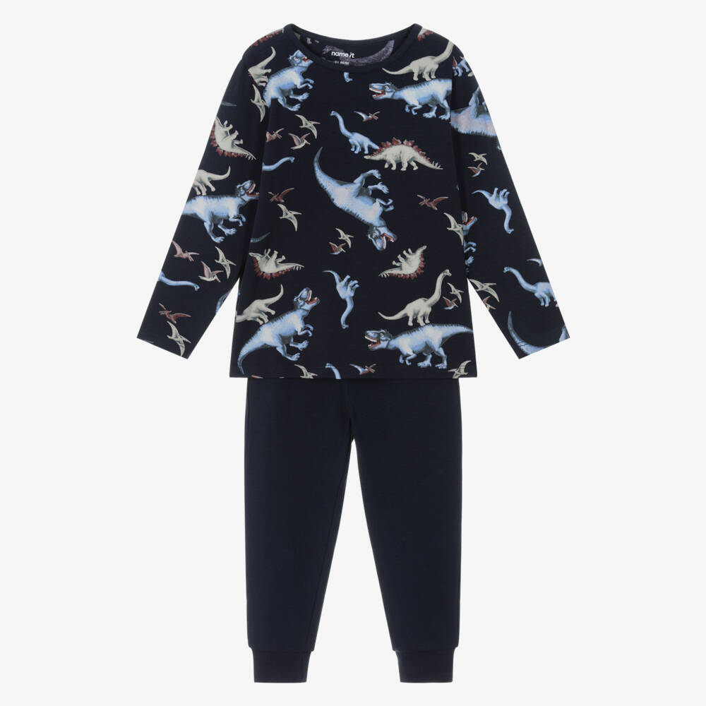 NAME IT-بيجاما طويلة بطبعة ديناصور قطن لون كحلي للأولاد | Childrensalon