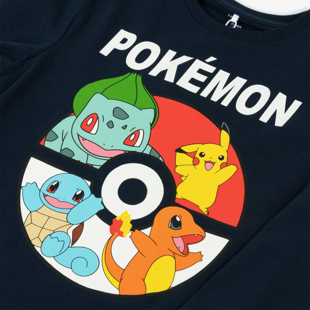 NAME IT-Boys Navy Blue Cotton Pokémon Top | Childrensalon
