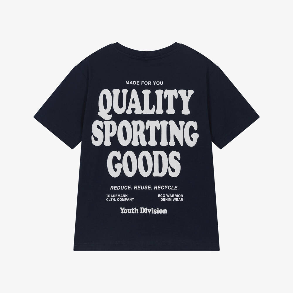 NAME IT-Boys Navy Blue Cotton Youth Division T-Shirt | Childrensalon