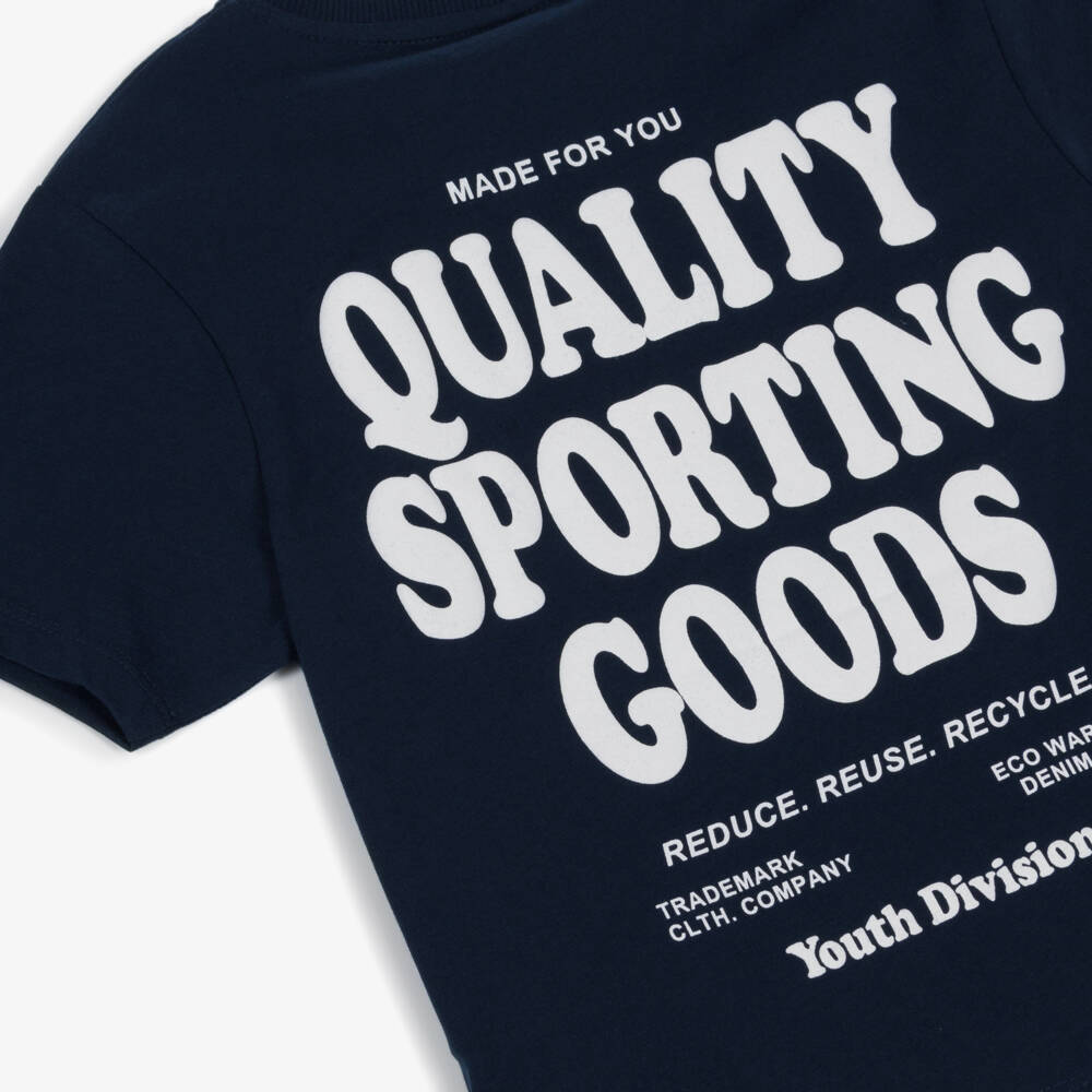 NAME IT-Boys Navy Blue Cotton Youth Division T-Shirt | Childrensalon