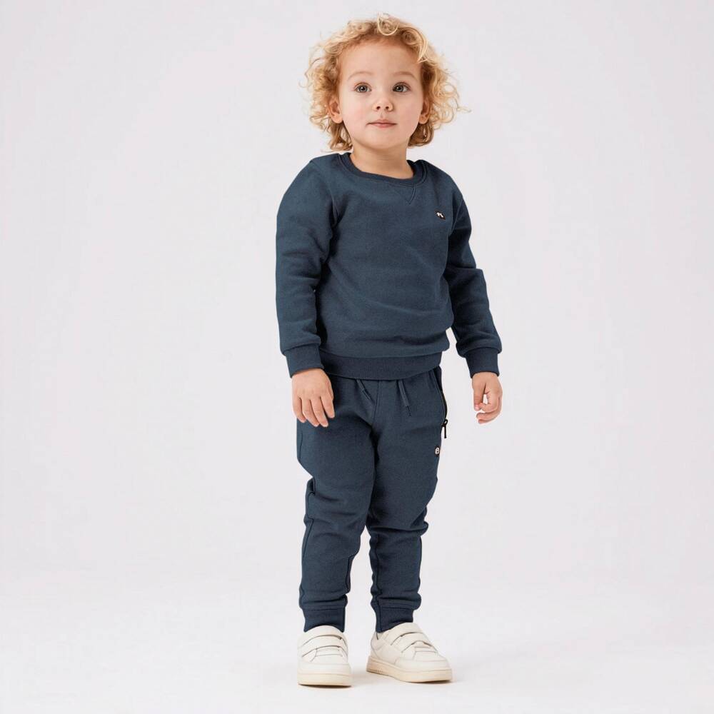 NAME IT-Boys Navy Blue Joggers with Logo Patch | Childrensalon