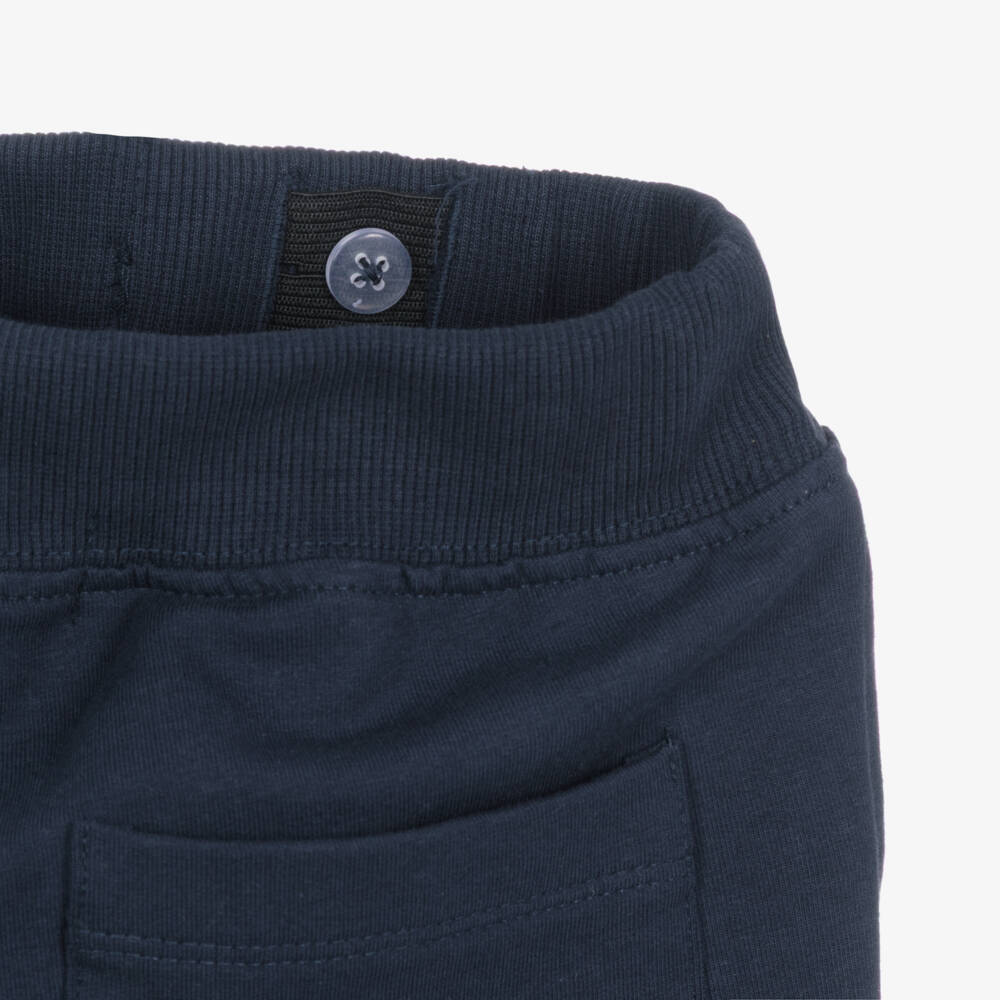 NAME IT-Boys Navy Blue Organic Cotton Jersey Shorts | Childrensalon