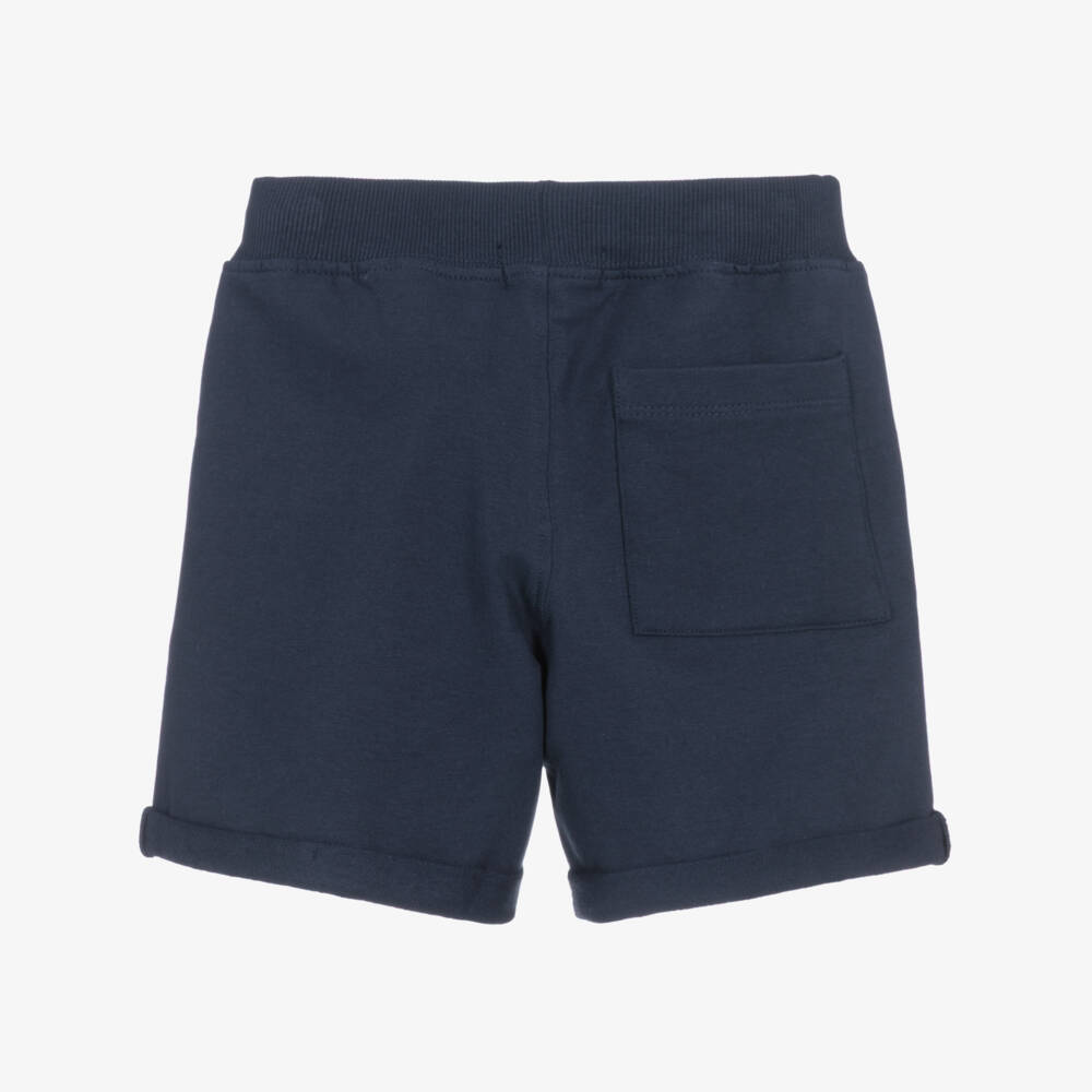 NAME IT-Boys Navy Blue Organic Cotton Jersey Shorts | Childrensalon
