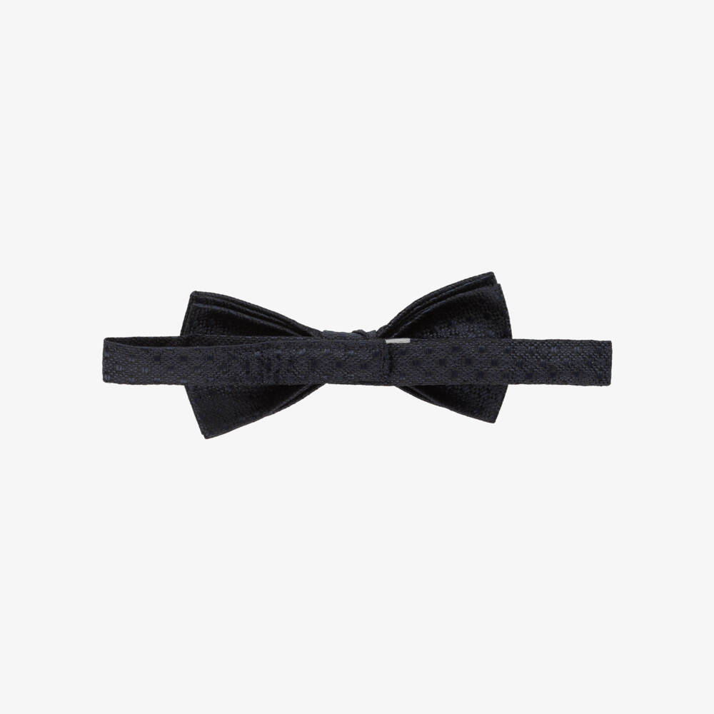 NAME IT-Boys Navy Blue Patterned Satin Bow Tie | Childrensalon