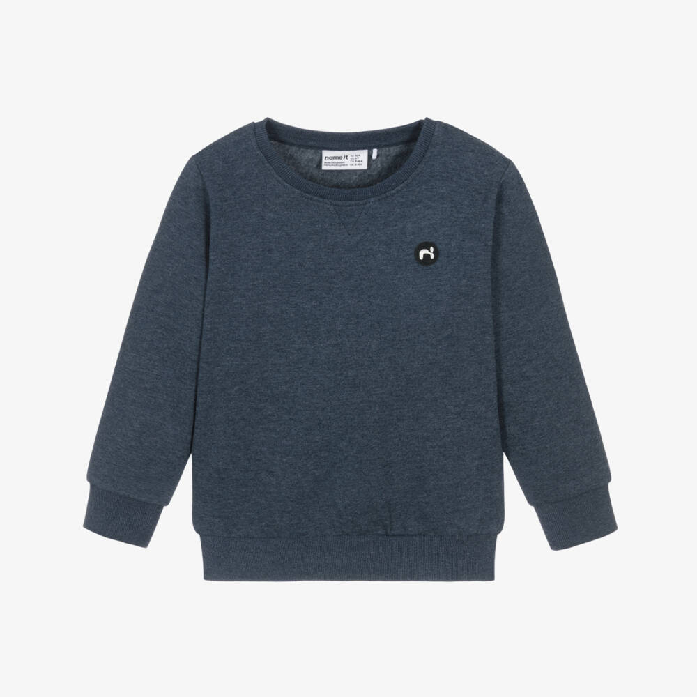 NAME IT-سويتشيرت بياقة لون كحلي للأولاد | Childrensalon