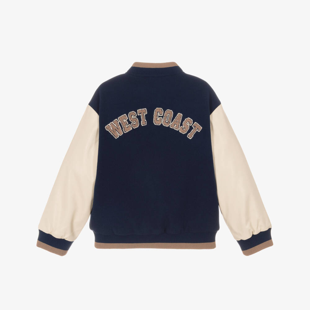 NAME IT-Boys Navy Blue West Coast Varsity Jacket | Childrensalon