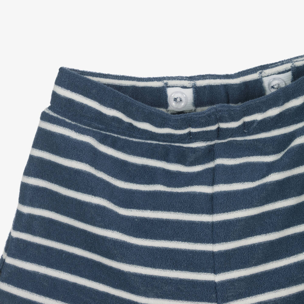 NAME IT-شورت تيري مقلم لون كحلي وأبيض للأولاد | Childrensalon