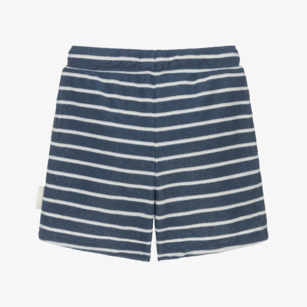 NAME IT-شورت تيري مقلم لون كحلي وأبيض للأولاد | Childrensalon