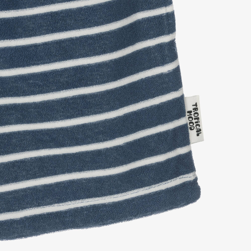 NAME IT-شورت تيري مقلم لون كحلي وأبيض للأولاد | Childrensalon