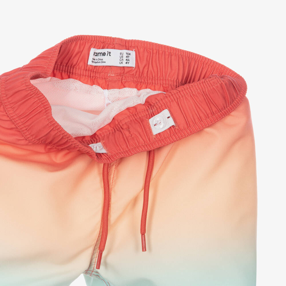 NAME IT-Boys Orange & Blue Ombré Swim Shorts | Childrensalon