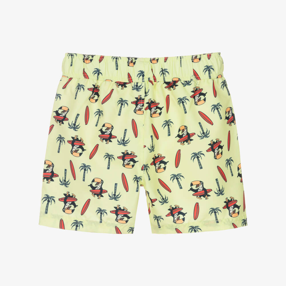 NAME IT-Boys Pale Green Toucan Print Swim Shorts | Childrensalon