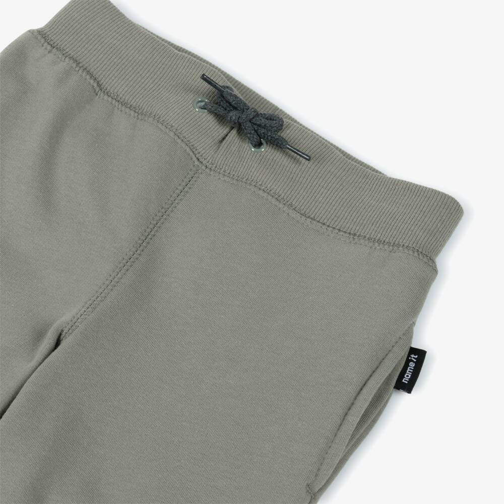 NAME IT-Boys Sage Green Joggers with Side Seam Pockets | Childrensalon