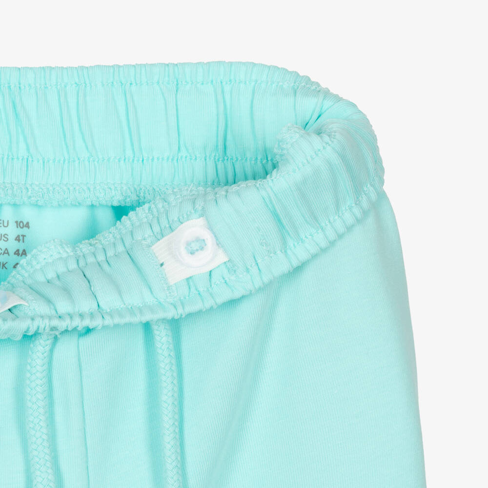 NAME IT-Boys Turquoise Blue Cotton Shark Pocket Shorts | Childrensalon