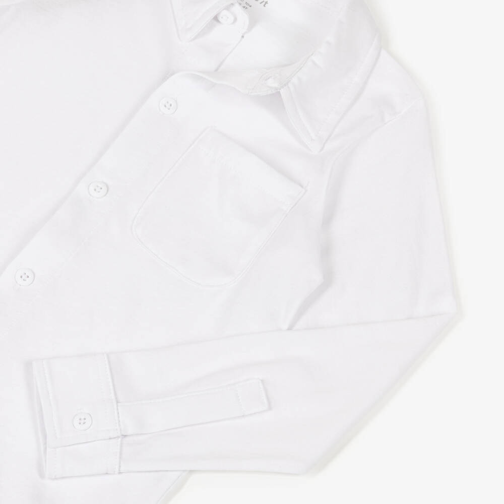 NAME IT-قميص قطن جيرسي لون أبيض للأولاد | Childrensalon