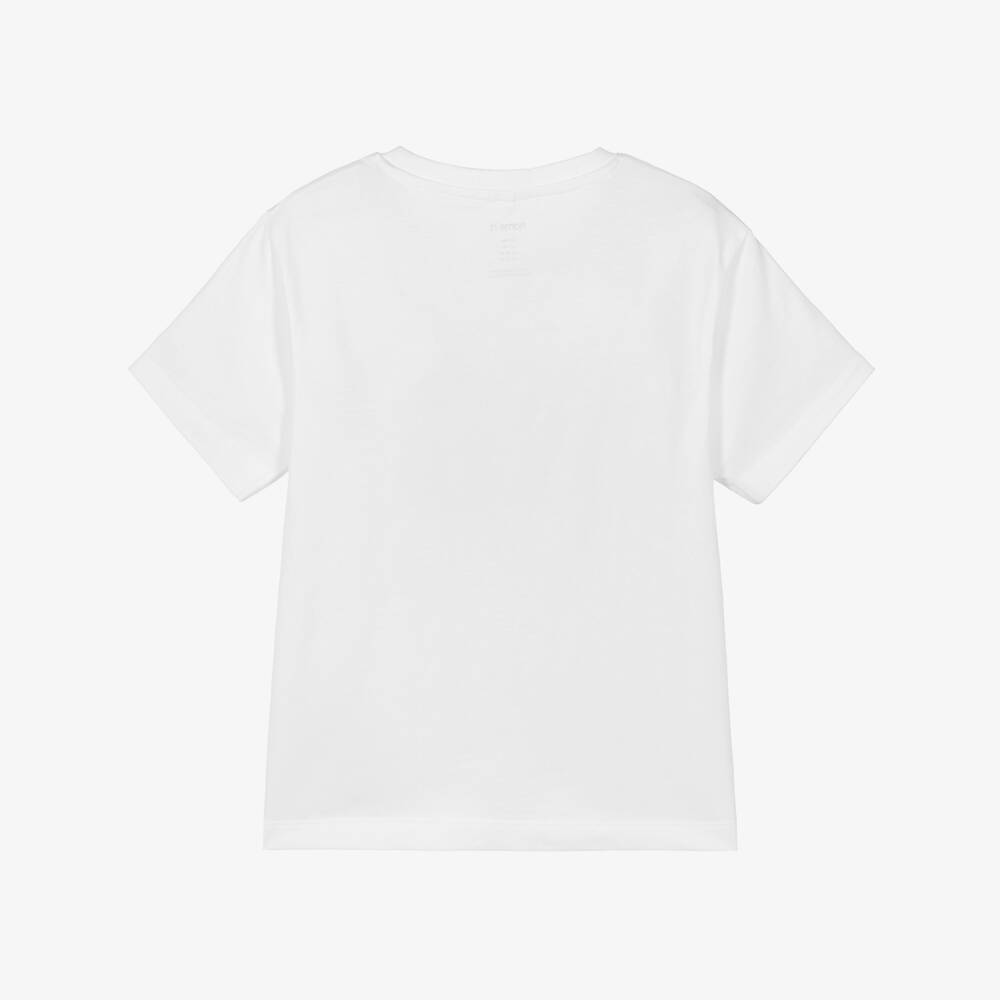 NAME IT-Boys White Cotton T-Shirt with Shark Graphic | Childrensalon