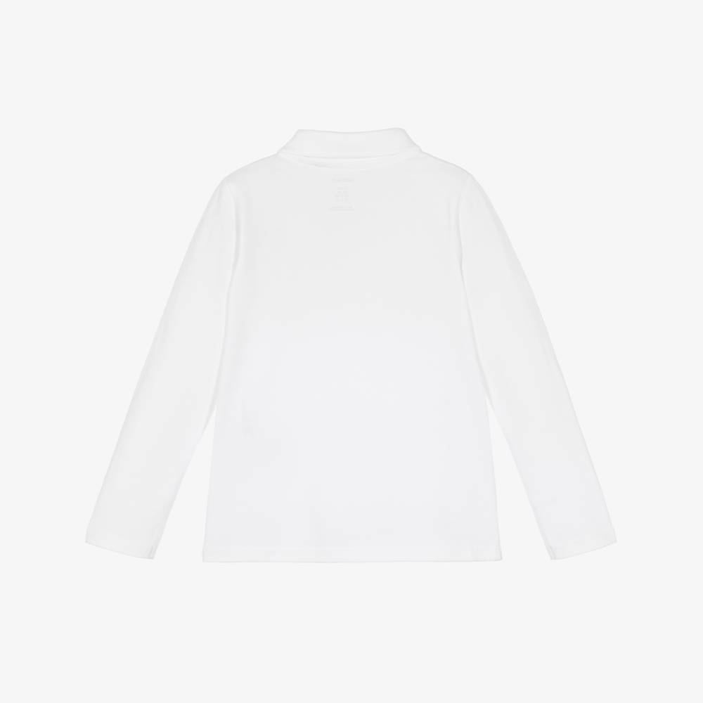 NAME IT-Boys White Piqué Polo Shirt with Bow Tie | Childrensalon