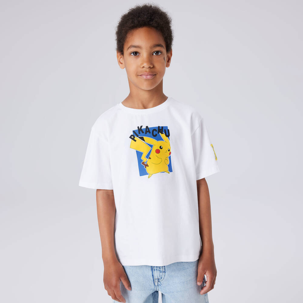 NAME IT-Boys White Pokémon T-Shirt with Pikachu | Childrensalon