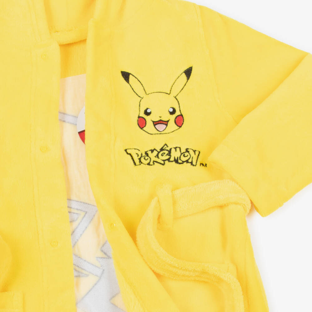 NAME IT-Boys Yellow Fleece Pikachu Dressing Gown | Childrensalon