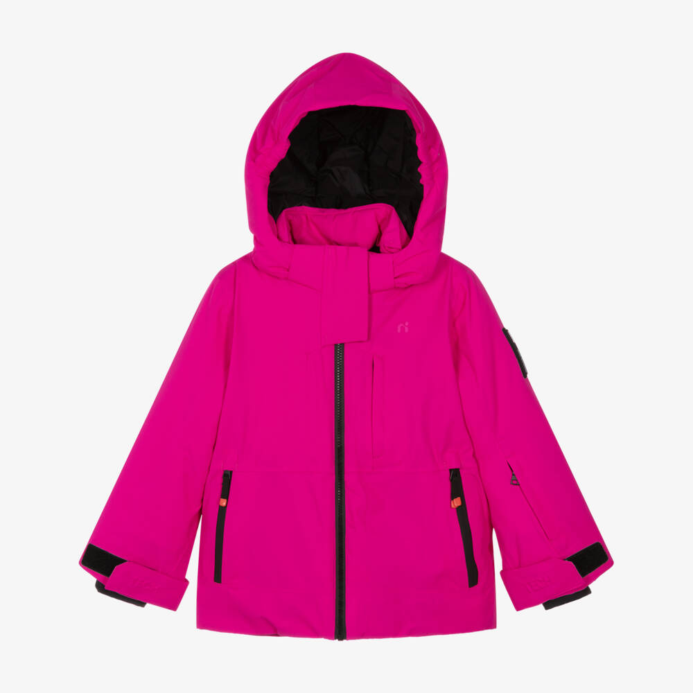 NAME IT-Bright Pink Technical Ski Jacket with Removable Hood | Childrensalon