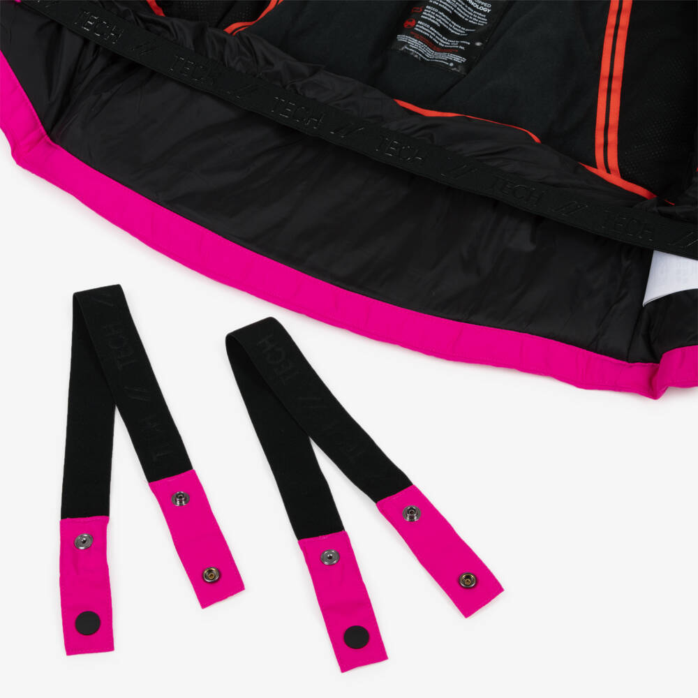 NAME IT-Bright Pink Technical Ski Jacket with Removable Hood | Childrensalon