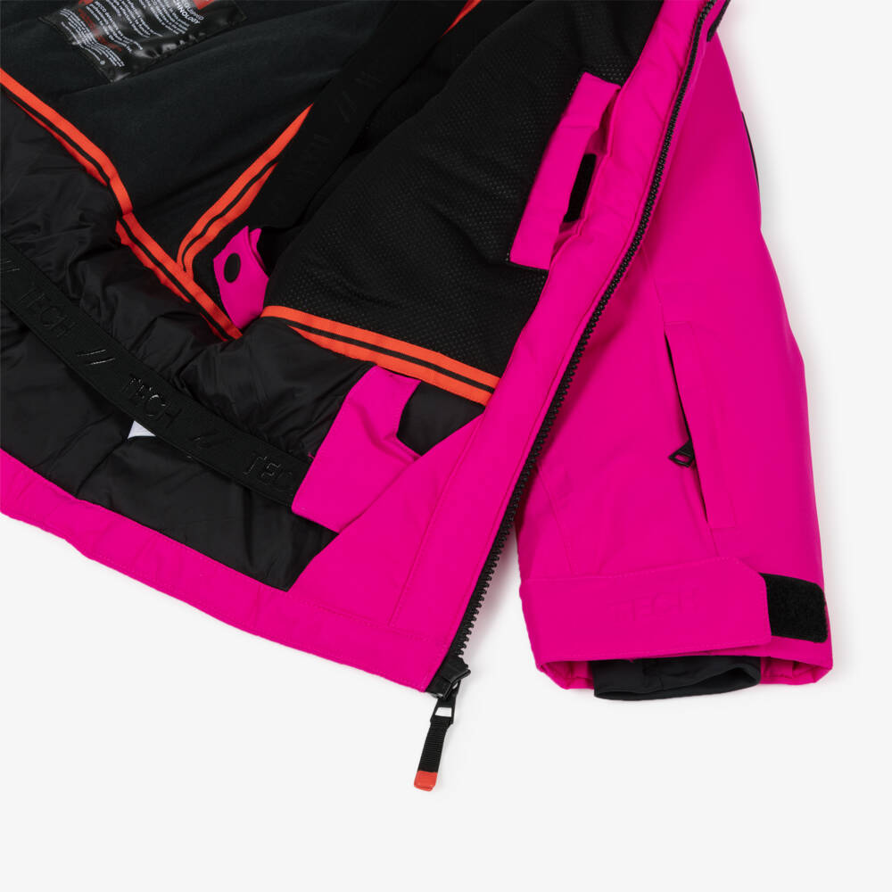 NAME IT-Bright Pink Technical Ski Jacket with Removable Hood | Childrensalon