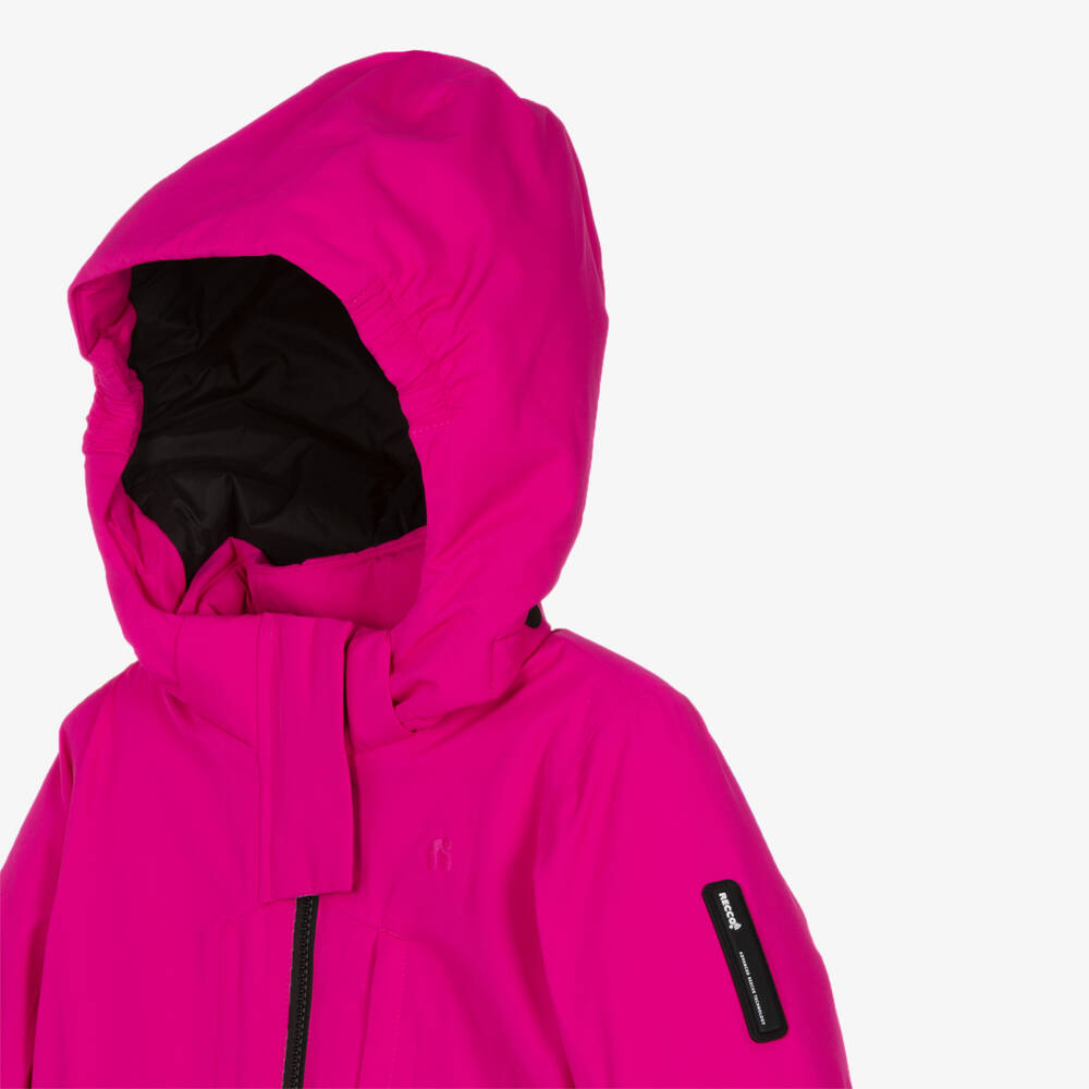 NAME IT-Bright Pink Technical Ski Jacket with Removable Hood | Childrensalon