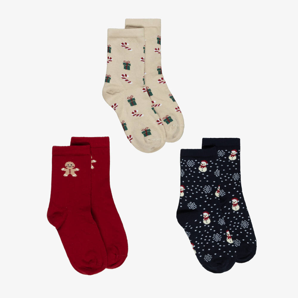 NAME IT-Christmas Socks (3 Pack) | Childrensalon
