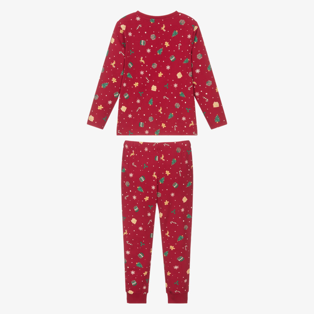 NAME IT-Festive Red Cotton Jersey Pyjamas | Childrensalon