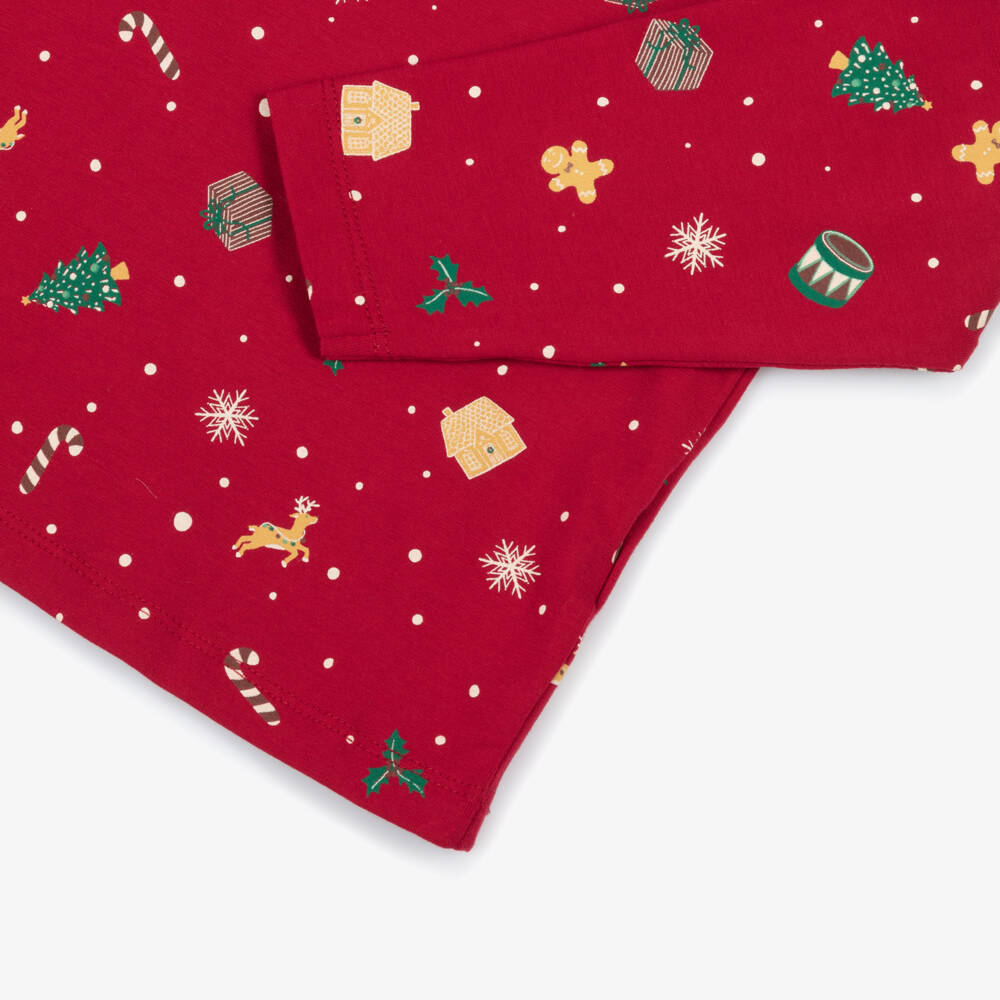 NAME IT-Festive Red Cotton Jersey Pyjamas | Childrensalon