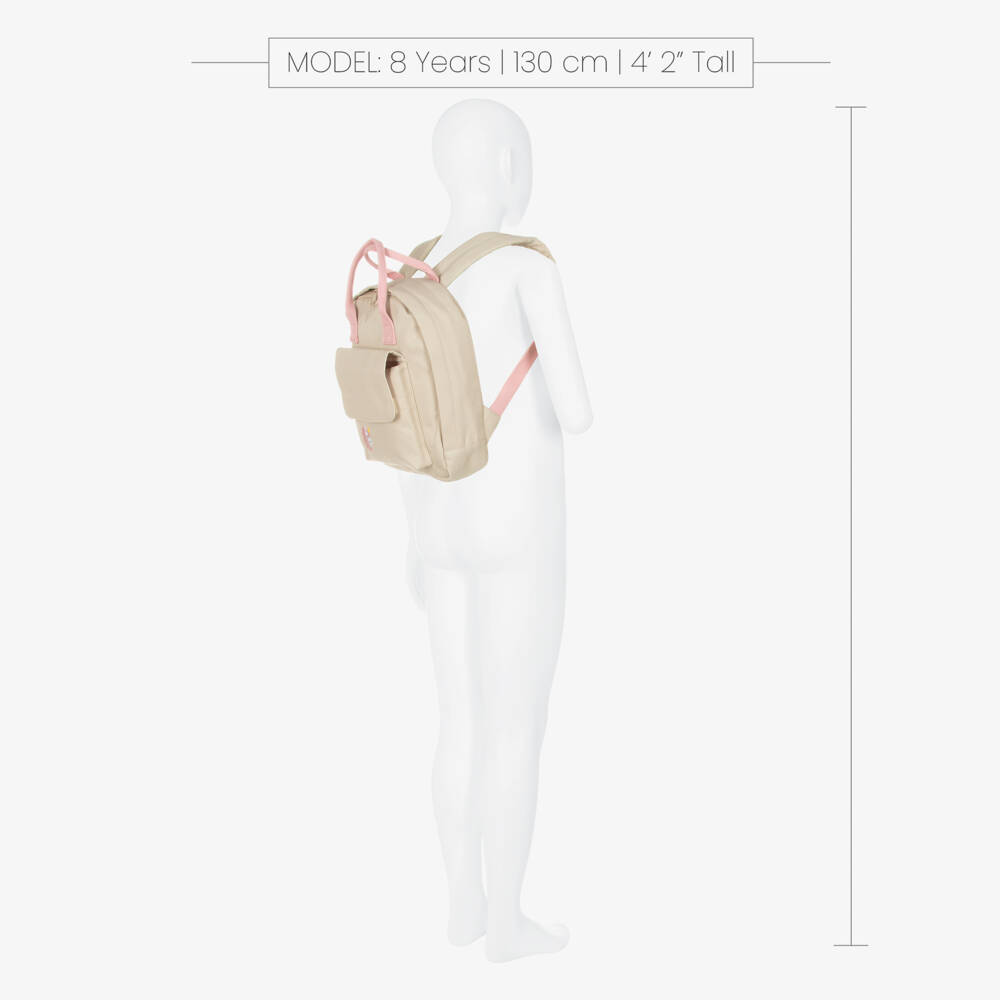 NAME IT-Girls Beige Canvas Unicorn Backpack (29cm) | Childrensalon