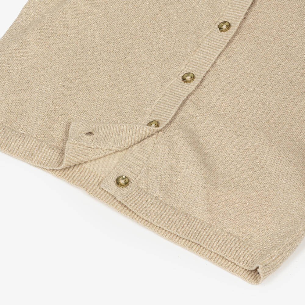 NAME IT-كارديغان لوريكس مزين بكشكش لون بيج للبنات | Childrensalon