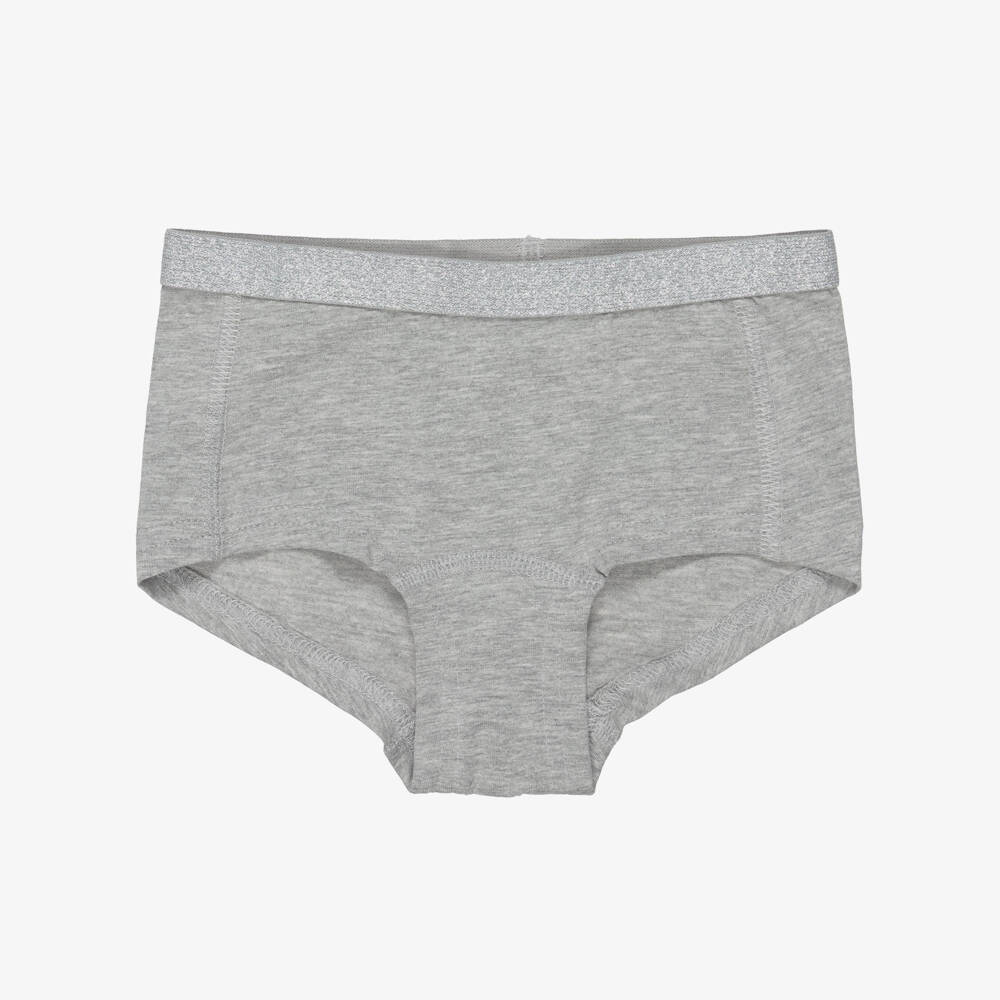 NAME IT-Girls Black & Grey Marl Cotton Pants (2 Pack) | Childrensalon