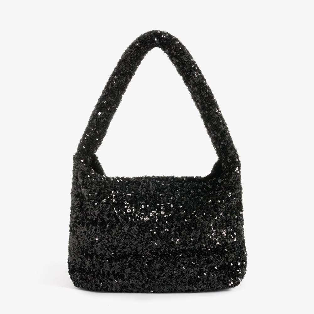 NAME IT-Girls Black Sequinned Handbag (27cm) | Childrensalon