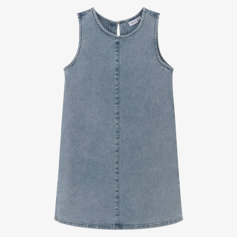 NAME IT-فستان بدون أكمام دنيم لون أزرق للبنات | Childrensalon