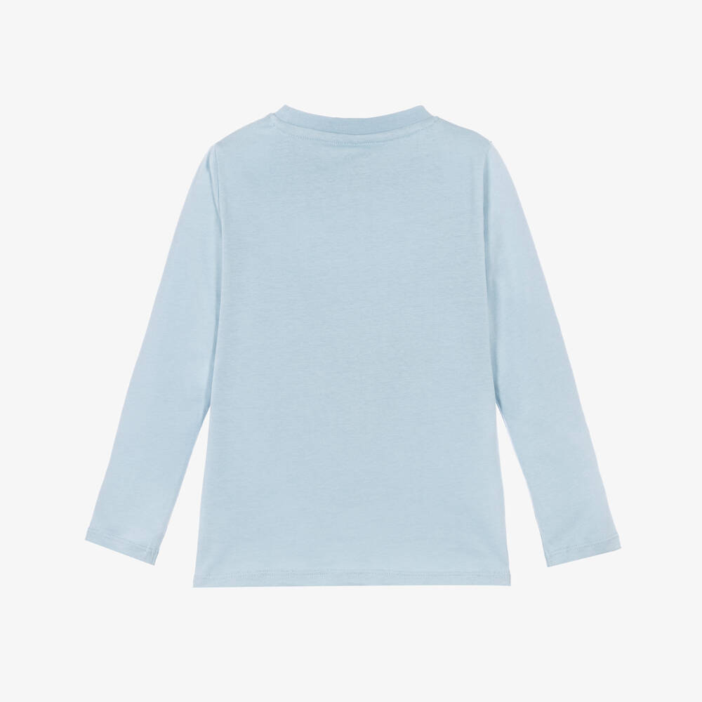 NAME IT-Girls Blue Long Sleeve Top with Unicorn Print | Childrensalon