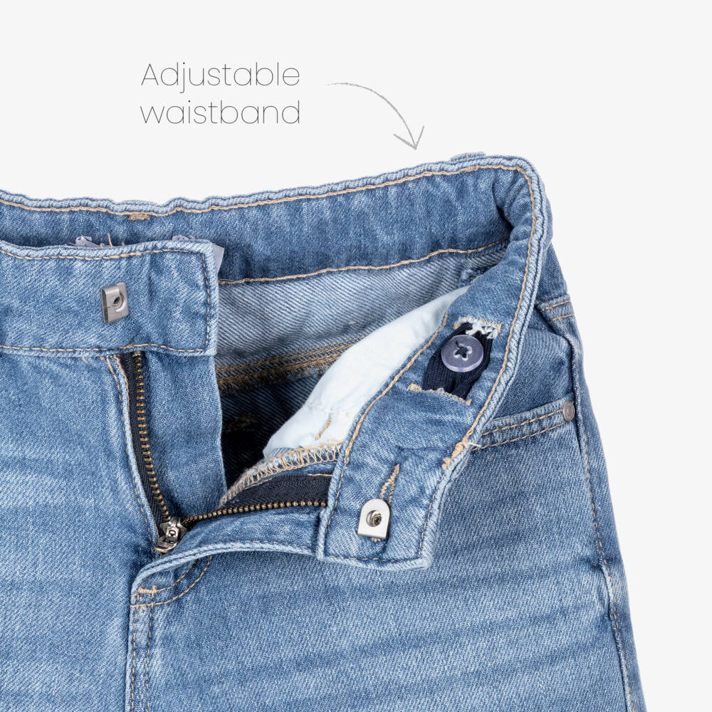 NAME IT-Girls Blue Wide Leg Denim Jeans | Childrensalon